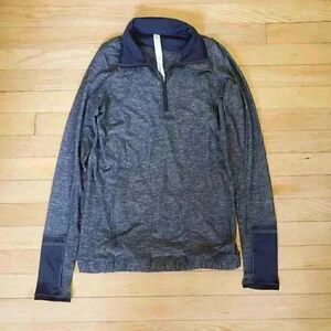 Lululemon Heathered Grey 1/4 Zip Lightweight Pullover Size 4